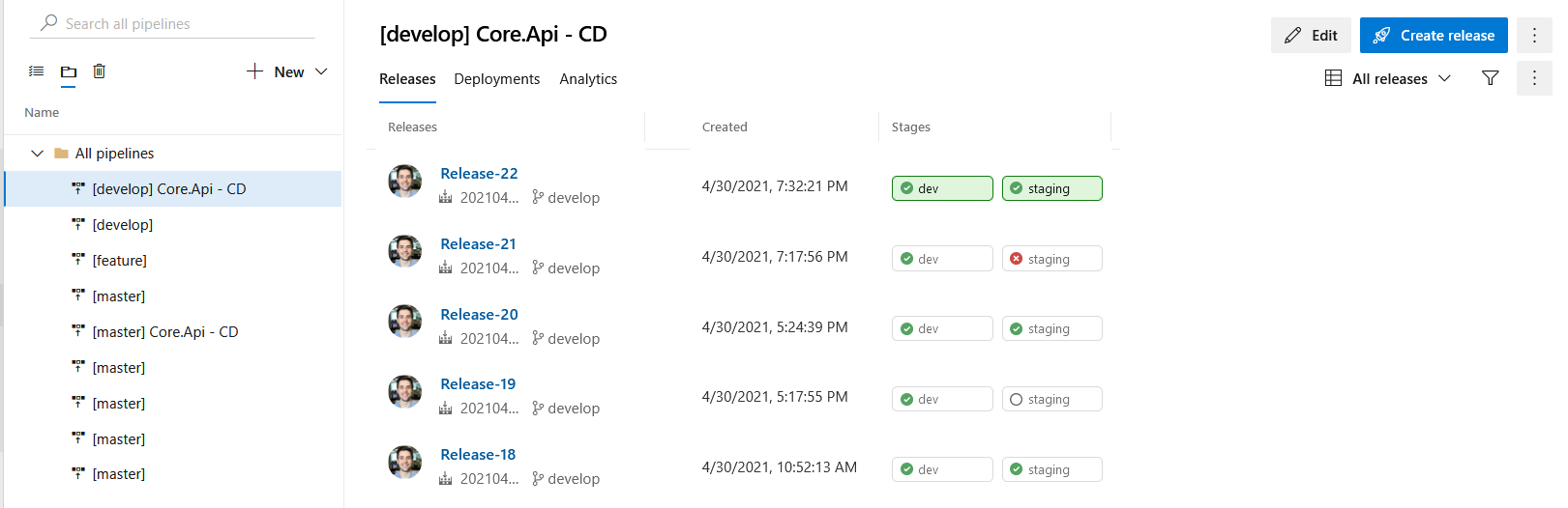 CD pipelines